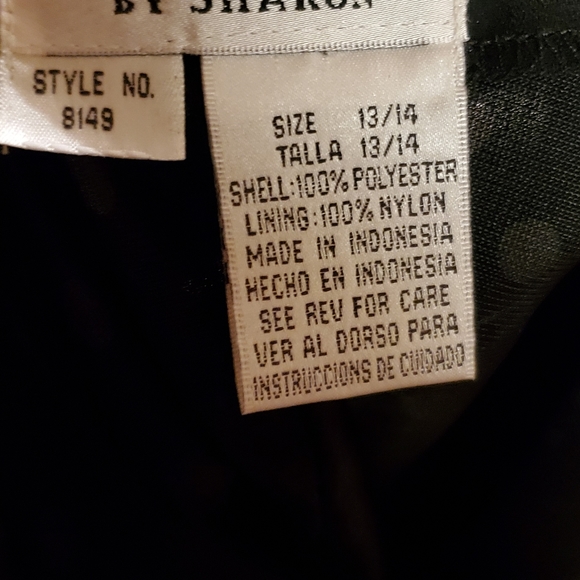 DRESS BY SHARON, SIZE 13/14, POLKA DOT, BLACK AND WHITE, PERFECT CONDITION - Picture 3 of 7